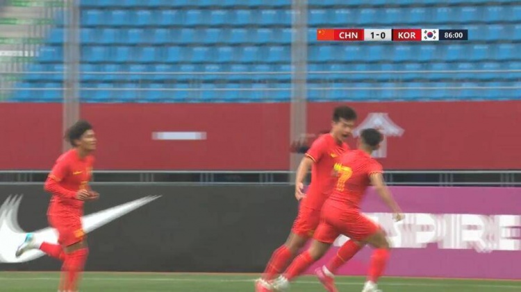 U22國足1-0韓國全場數據：控球率49%落后韓國，10射7正領先對手